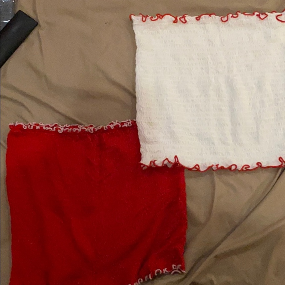 strapless crop tops